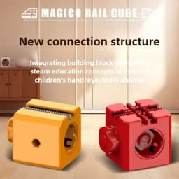 Children DIY Building Blocks Educational Toy Magnetic Rail Car Cube Toys Magical Track Train Construction Kids Christmas Gifts