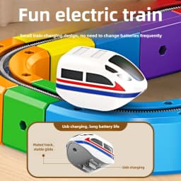 Children DIY Building Blocks Educational Toy Magnetic Rail Car Cube Toys Magical Track Train Construction Kids Christmas Gifts