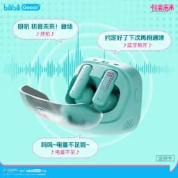 Bilibili Hatsune Miku CUBE FACE LCD Touch Screen TWS Earphones Gift Box Interactive Display Bluetooth Birthday Gift