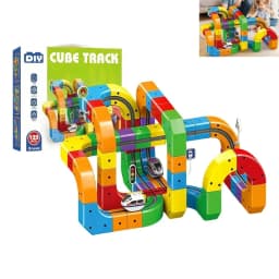 123Pcs Magic Stereo 3D Track Car Toy Flexible Rail Assembling Playset Educational Interactive Toy for Children Indoor Play Birthday Gift