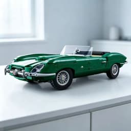 2026 New 1673pcs British Classic Supercar Retro Convertible 77 RW Sportscar Building Block Model Toy Birthday Ornament Gift