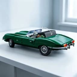 2026 New 1673pcs British Classic Supercar Retro Convertible 77 RW Sportscar Building Block Model Toy Birthday Ornament Gift