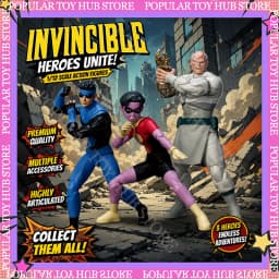 Pre-sale JADA Invincible Action Figures Conquest Mark Grayson Oliver Grayson 3pcs Set Highly Articulated PVC Collectible Toy