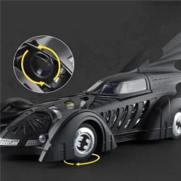 1/24 Classic Movie Car 1995 Batmobile Concept Bat Sports Car Model Alloy Metal Racing Vehicle Car Model Sound Light Kid Toy Gift