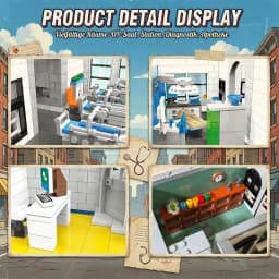 Hospital City View Building Blocks Sets Architecture Modular Assembly Model Bricks Kit Home Ornament Creative Toy Adult Gifts 4958PCS