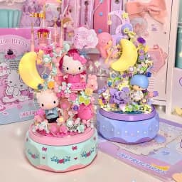 Sanrio Hello Kitty Gemini DIY Music Box Building Blocks - Interactive Parent-Child Toys for Girls Birthday Gift