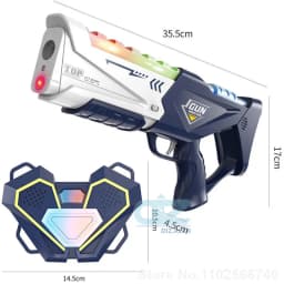 35CM Infrared Tag Toy Gun for Kids Laser Tag Battle Game Set with Vest Children Electric Toys Pistol Rifle Outdoor Sport