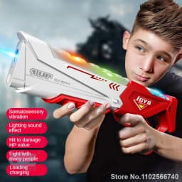 35CM Infrared Tag Toy Gun for Kids Laser Tag Battle Game Set with Vest Children Electric Toys Pistol Rifle Outdoor Sport