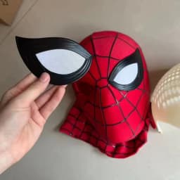 In Stock SpiderMan Brand New Day Adult Cosplay Mask with Magnetic Back Cover 3D Webbing Strips Resin Faceshell Cosplay Helmet