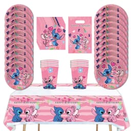 Disney Lilo and Stitch Birthday Party Decoration Disposable Tableware Candy Bag Tablecloth Paper Cup Plate Napkin Supplies Kit