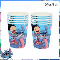Disney Lilo and Stitch Birthday Party Decoration Disposable Tableware Candy Bag Tablecloth Paper Cup Plate Napkin Supplies Kit