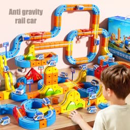 Kids Magnetic Track Car Toy Children Electric Anti-gravity Train Railway Model Magic Race Cars Toys for Boys 3 Years Birthday