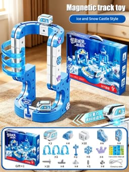 Kids Magnetic Track Car Toy Children Electric Anti-gravity Train Railway Model Magic Race Cars Toys for Boys 3 Years Birthday