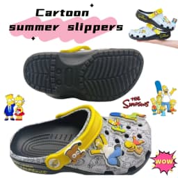 Wholesale 2026 New Anime Cartoon The Simpsons Summer Travel Sandals, Parent-Child Outdoor Non-Slip Breathable Adult Beach Shoes
