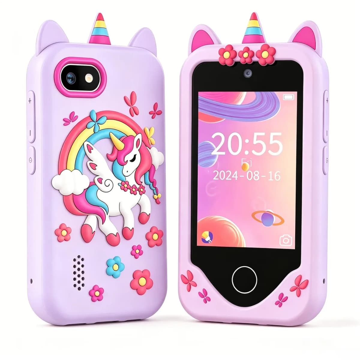 Smart Phone MP3 Player Camera Toys Digital Camera Kids Touchscreen Unicorn Baby Mobile Educational Toys for Girls Boys Age 3-8
