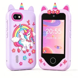Smart Phone MP3 Player Camera Toys Digital Camera Kids Touchscreen Unicorn Baby Mobile Educational Toys for Girls Boys Age 3-8