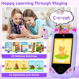 Smart Phone MP3 Player Camera Toys Digital Camera Kids Touchscreen Unicorn Baby Mobile Educational Toys for Girls Boys Age 3-8