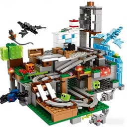 The Cave Village Special Edition Building Blocks With Steve Action Figures Compatible My World Set Toy