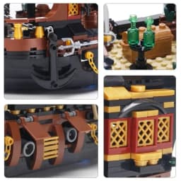 Pirate Ship Building Blocks Sailboat Model Bricks City Traffic Series Creative Desktop Decoraiton Bricks Toys For Adult Gifts