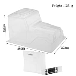 1/10 Fj40/Fj45 Power Wagon Cab Pc Clear Body For Rc Crawler Axial Scx10 Trx4 Yikong 4102 Rgt 86100 Redcat Gen8 Mst Cfx Cc01 Tf2