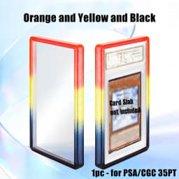 Multicolor Gillter Stackable Slab Case for PSA CGC 35PT Graded Card, TPU Slab Bumper Protector with Back Panel For PTCG Cards