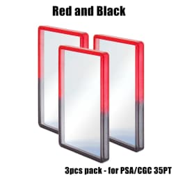 Multicolor Gillter Stackable Slab Case for PSA CGC 35PT Graded Card, TPU Slab Bumper Protector with Back Panel For PTCG Cards