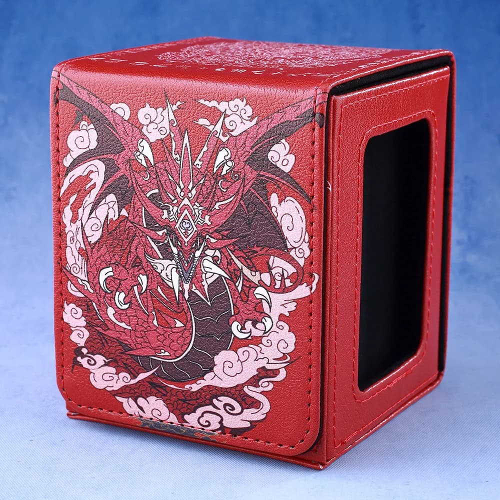Gacha 100+Load Trading Card Deck Box With 2 Dividers PU Leather Magnetic Closure Game Card Storage Box For YuGiOh TCG Sport Card
