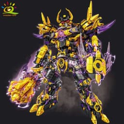 HUIQIBAO SunWuKong Warrior Mech Robot Building Blocks MOC Chinoiserie Action Figure Brick Children City Construction Display Toy