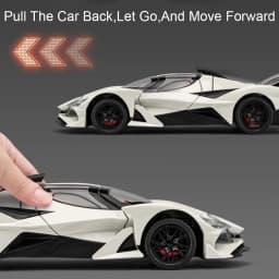 1:24 Eldorado EVO Miniature Toy Sports Car Models Alloy Diecast Sound Light Doors Opened Pull Back Sports Cars for Boys Gifts