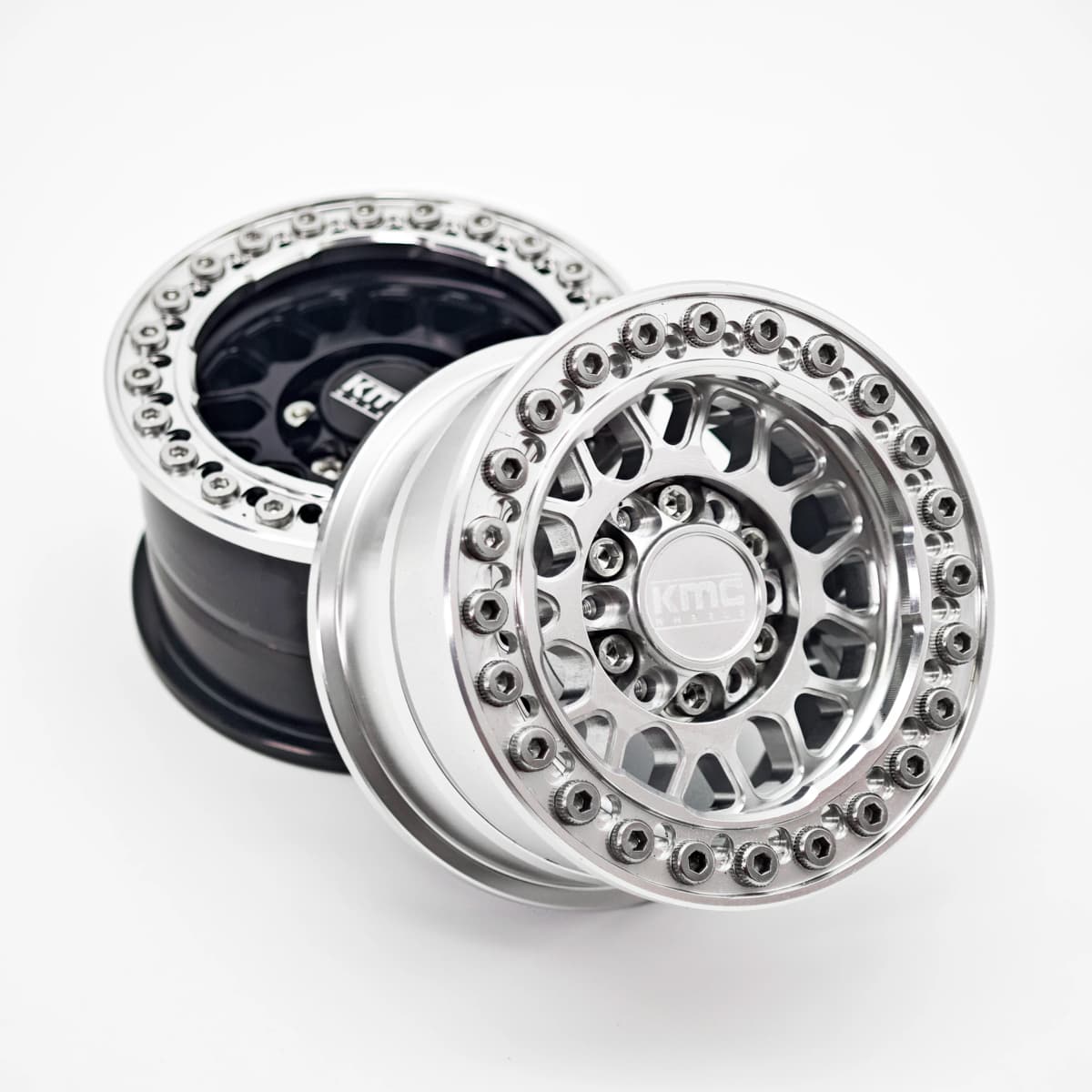 KMC 1.9 Inch Beadlock Aluminum Alloy Wheel Hub for 1/10 RCSCX10 TRX4 D90 MK07 Crawler Car Upgrade Parts