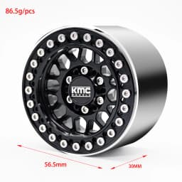 KMC 1.9 Inch Beadlock Aluminum Alloy Wheel Hub for 1/10 RCSCX10 TRX4 D90 MK07 Crawler Car Upgrade Parts