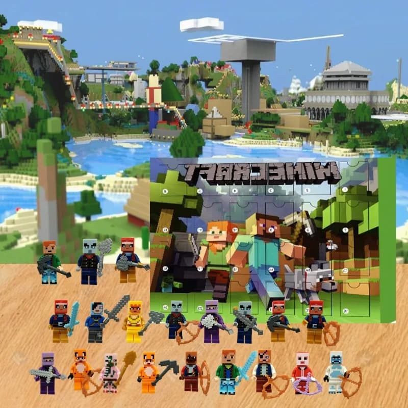 Minecraft Game Merchandise Christmas Advent Calendar Box Xmas Gifts Toy Anime Home Decor Supplies PVC Model Dolls Halloween