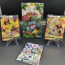 1Box Blind Box Anime PTCG TCG Cathedralglass Series Trading Collection Card Moltres Golem Arcanine Flash Battle Card Child Gift