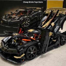 S S 2026 Home Decor Cheapest 4104pcs Technical Vehicles Building Blocks V8 Racing Car Supercar Hypercar Model Toys Adults Gift