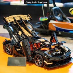 S S 2026 Home Decor Cheapest 4104pcs Technical Vehicles Building Blocks V8 Racing Car Supercar Hypercar Model Toys Adults Gift
