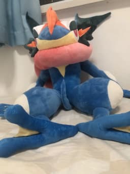 Large 150CM Animals Pokemon Kawai Greninja Plush Toys Soft Stuffed Doll Cute Throw Pillow Room Decor 70CM Children Birthday Gift