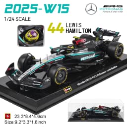 Bburago 1:24 2022~2025 Mercedes W15 44# Hamilton 63# Russell F1 series various styles Red Bull Ferrari McLaren Alloy car model