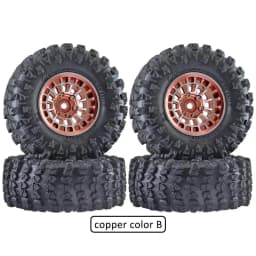 Aluminum Alloy 1.3 Inch Beadlock Wheel Rim Tire For 1/18 Traxxas Trx4m Trx4-m 1/24 Fms24 Axial Scx24 Rc Crawler Car Tire