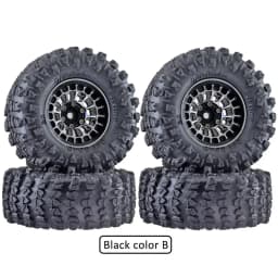 Aluminum Alloy 1.3 Inch Beadlock Wheel Rim Tire For 1/18 Traxxas Trx4m Trx4-m 1/24 Fms24 Axial Scx24 Rc Crawler Car Tire