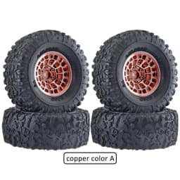 Aluminum Alloy 1.3 Inch Beadlock Wheel Rim Tire For 1/18 Traxxas Trx4m Trx4-m 1/24 Fms24 Axial Scx24 Rc Crawler Car Tire