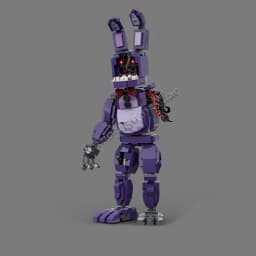 464 PCS Withered Bonnie Five Nights MOC Creative street view Model Custom Puzzles DIY Education Assembly Model Birthday Toy Gift