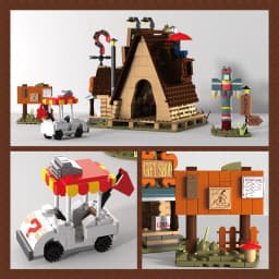 The Mystery Shack Modular Gravityed Fall house Building Block Fans Toy for Kids Birthday Gifts Farm Architecture Bricks Model