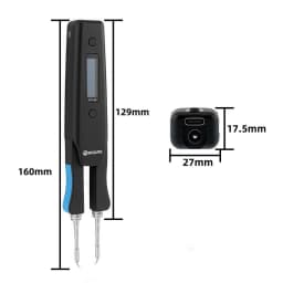Sequre Ht140 Desoldering Tweezers Portable 2 In 1 Soldering Iron With 1.8m Gnd Wire Accessory Kit