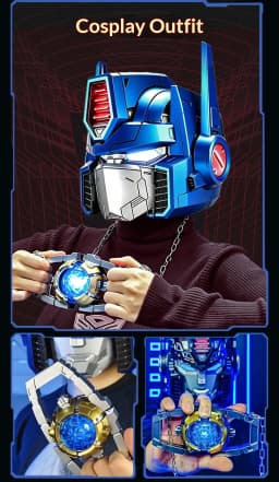 Transformers G1 Matrix Of Leadership Bluetooth Speaker 1:1 Skyreach Pillar Helmet Genuine Glow Anime Fiugre Collectible Toys