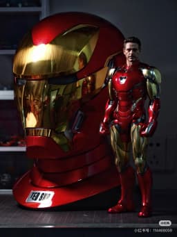 Marvel 1/1 Iron Man Jarvis Mk5 Mk50 Helmet Wearable Automatic Voice-Activated Electric Open And Close Series Home Decor Gift