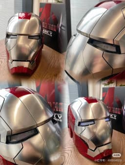 Marvel 1/1 Iron Man Jarvis Mk5 Mk50 Helmet Wearable Automatic Voice-Activated Electric Open And Close Series Home Decor Gift
