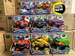 Original Paw Patrol Rescue Wheels Chase Marshall Rocky Roxi Skye Boomer Zuma Rubble Vehicle Toy with Collectible Action Figure