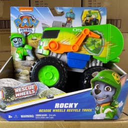 Original Paw Patrol Rescue Wheels Chase Marshall Rocky Roxi Skye Boomer Zuma Rubble Vehicle Toy with Collectible Action Figure