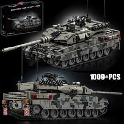 Military WW2 MOC Leopard 2A7 Army Main Battle Tank Soldiers Building Blocks Bricks M1 T90M Tank Set For Gifts