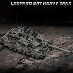 Military WW2 MOC Leopard 2A7 Army Main Battle Tank Soldiers Building Blocks Bricks M1 T90M Tank Set For Gifts